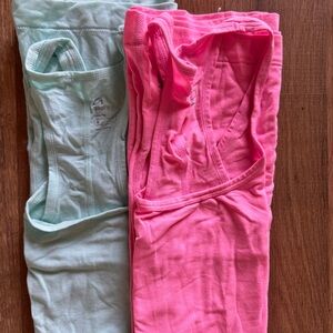 GAP Body 2 Tank Tops - Mint Green & Hot Pink Bundle
